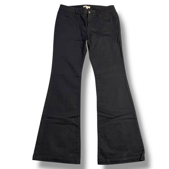 CAbi Womens Denim Blue Jeans Pants Super Flare Mid Rise Black Style 641 Size 10 - Picture 1 of 10